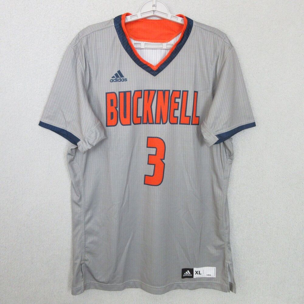 Adidas Basketball‎ Jersey Mens XL Bucknell 3 Gray Orange Navy Collegiate Replica
